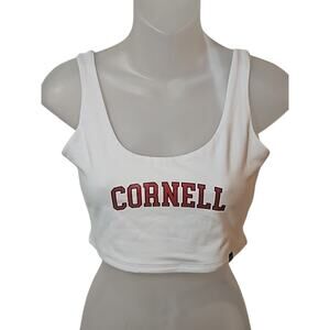 NWT Hype & Vice Cornell Crop Athletic Tank Top White Women’s Stretch